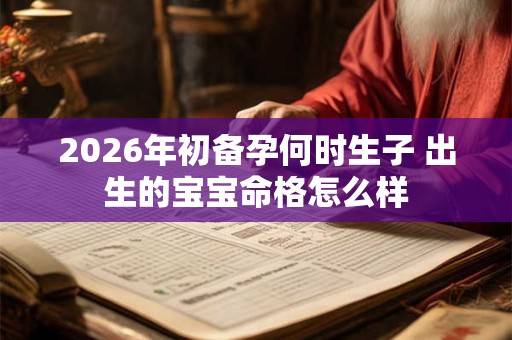 2026年初备孕何时生子 出生的宝宝命格怎么样