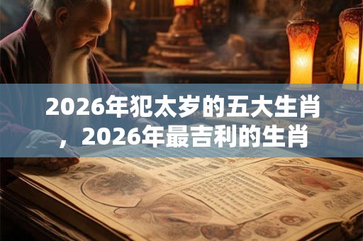 2026年犯太岁的五大生肖,2026年最吉利的生肖 2026年犯太岁的五大生肖,2026年最吉利的生肖