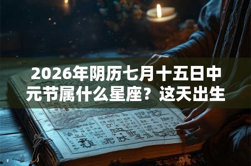 2026年阴历七月十五日中元节属什么星座?这天出生好吗 2026年阴历七月十五日中元节属什么星座?这天出生好吗