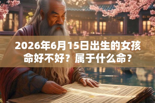 2026年6月15日出生的女孩命好不好？属于什么命？