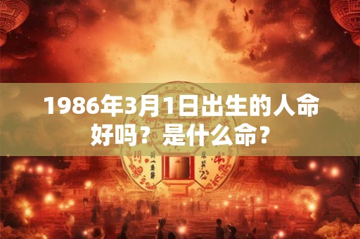 1986年3月1日出生的人命好吗?是什么命? 1986年3月1日出生的人命好吗?是什么命?