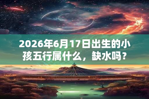 2026年6月17日出生的小孩五行属什么，缺水吗？