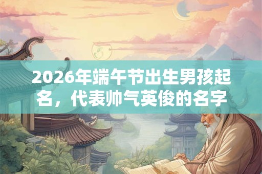2026年端午节出生男孩起名，代表帅气英俊的名字