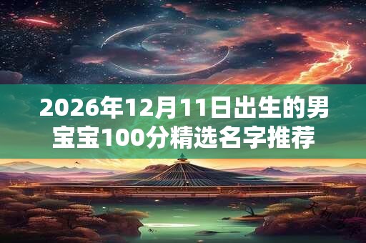 2026年12月11日出生的男宝宝100分精选名字推荐 2026年12月11日出生的男宝宝100分精选名字推荐