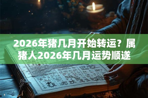 2026年猪几月开始转运？属猪人2026年几月运势顺遂