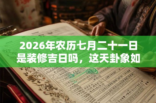 2026年农历七月二十一日是装修吉日吗，这天卦象如何？