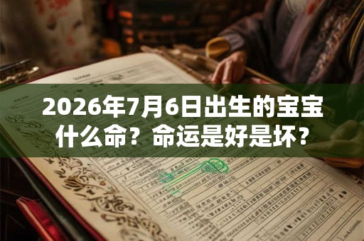 2026年7月6日出生的宝宝什么命？命运是好是坏？