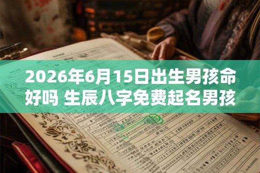 2026年6月15日出生男孩命好吗 生辰八字免费起名男孩