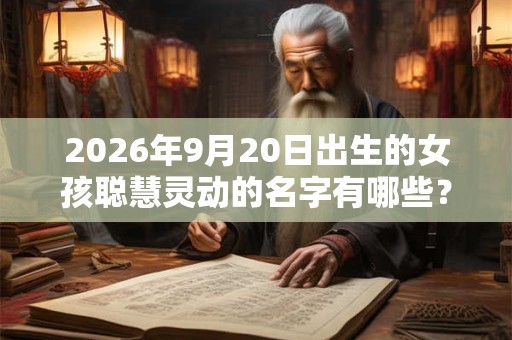2026年9月20日出生的女孩聪慧灵动的名字有哪些？