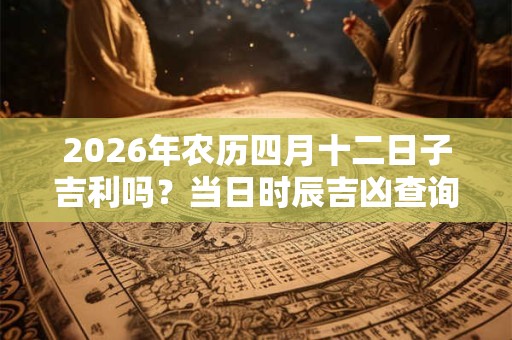 2026年农历四月十二日子吉利吗？当日时辰吉凶查询