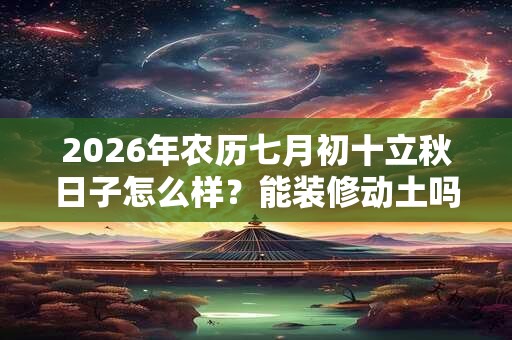 2026年农历七月初十立秋日子怎么样？能装修动土吗