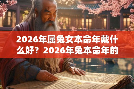 2026年属兔女本命年戴什么好？2026年兔本命年的大忌