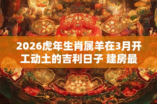 2026虎年生肖属羊在3月开工动土的吉利日子 建房最佳日子