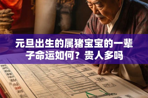 元旦出生的属猪宝宝的一辈子命运如何？贵人多吗