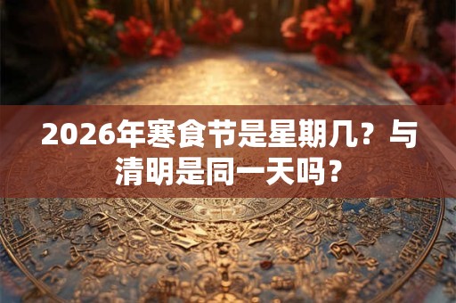 2026年寒食节是星期几?与清明是同一天吗? 2026年寒食节是星期几?与清明是同一天吗?