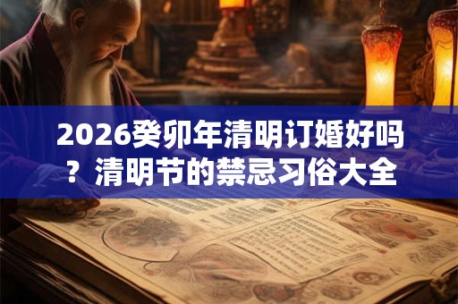 2026癸卯年清明订婚好吗？清明节的禁忌习俗大全