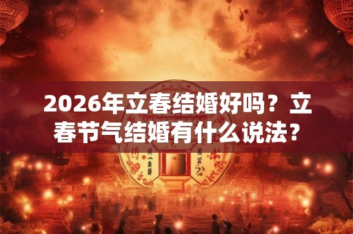 2026年立春结婚好吗？立春节气结婚有什么说法？