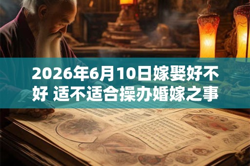 2026年6月10日嫁娶好不好 适不适合操办婚嫁之事