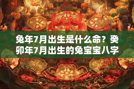 兔年7月出生是什么命？癸卯年7月出生的兔宝宝八字命理详解