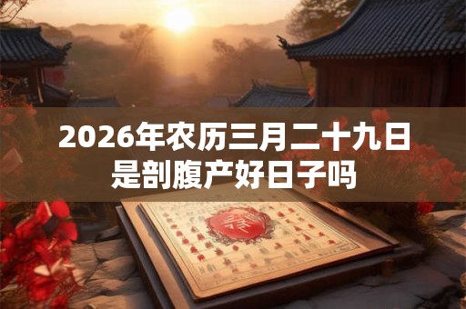 2026年农历三月二十九日是剖腹产好日子吗