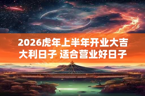 2026虎年上半年开业大吉大利日子 适合营业好日子