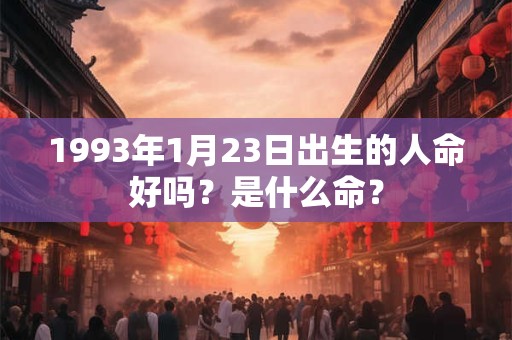 1993年1月23日出生的人命好吗？是什么命？