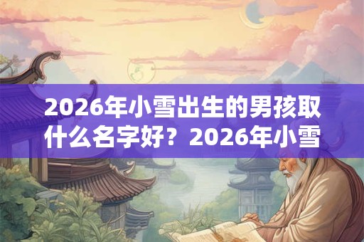 2026年小雪出生的男孩取什么名字好？2026年小雪出生的男孩命好吗？