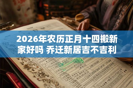 2026年农历正月十四搬新家好吗 乔迁新居吉不吉利