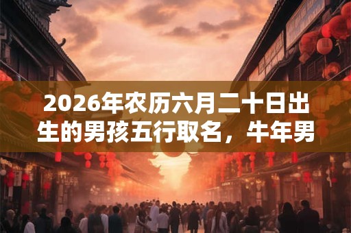2026年农历六月二十日出生的男孩五行取名，牛年男孩最佳名字推荐