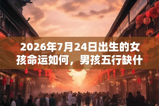 2026年7月24日出生的女孩命运如何，男孩五行缺什么