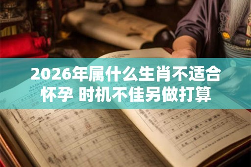 2026年属什么生肖不适合怀孕 时机不佳另做打算 2026年属什么生肖不适合怀孕 时机不佳另做打算