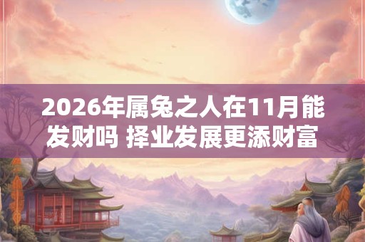 2026年属兔之人在11月能发财吗 择业发展更添财富