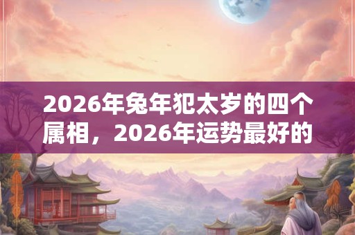 2026年兔年犯太岁的四个属相，2026年运势最好的4生肖