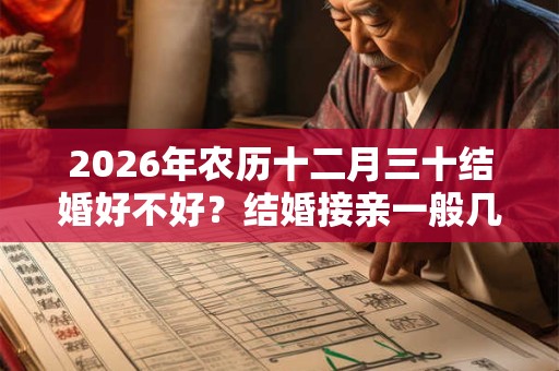 2026年农历十二月三十结婚好不好？结婚接亲一般几辆车？