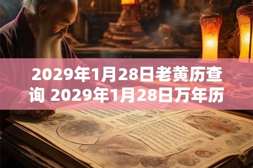 2029年1月28日老黄历查询 2029年1月28日万年历黄道吉日