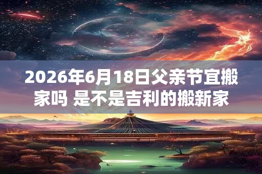 2026年6月18日父亲节宜搬家吗 是不是吉利的搬新家吉日 2026年6月18日父亲节宜搬家吗 是不是吉利的搬新家吉日