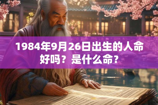 1984年9月26日出生的人命好吗？是什么命？