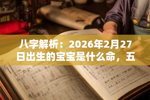 八字解析：2026年2月27日出生的宝宝是什么命，五行缺什么