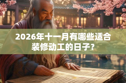 2026年十一月有哪些适合装修动工的日子? 2026年十一月有哪些适合装修动工的日子?