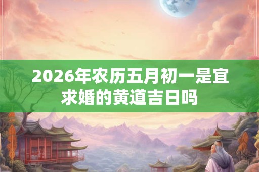 2026年农历五月初一是宜求婚的黄道吉日吗