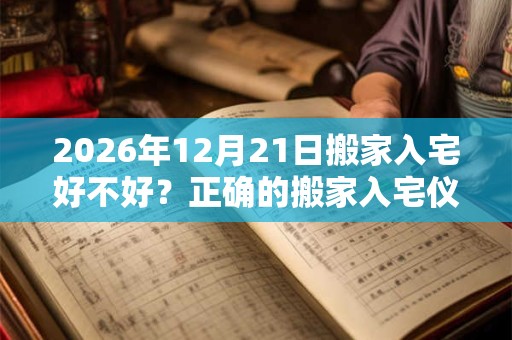 2026年12月21日搬家入宅好不好？正确的搬家入宅仪式
