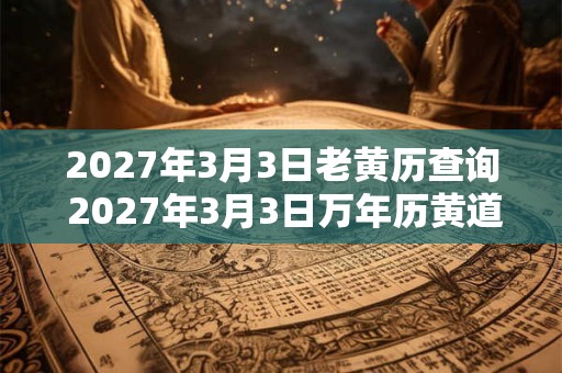 2027年3月3日老黄历查询 2027年3月3日万年历黄道吉日