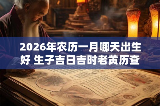 2026年农历一月哪天出生好 生子吉日吉时老黄历查询 2026年农历一月哪天出生好 生子吉日吉时老黄历查询