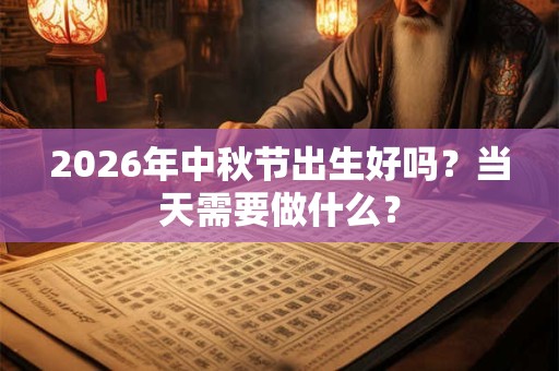 2026年中秋节出生好吗？当天需要做什么？