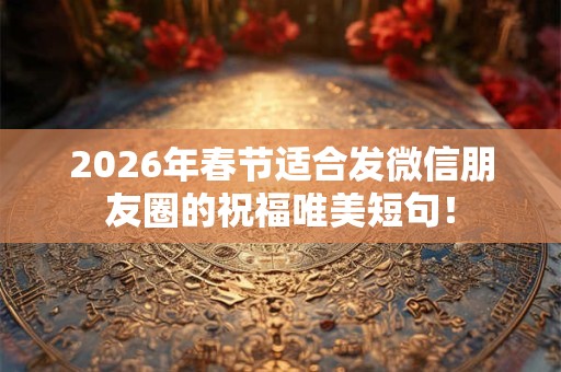2026年春节适合发微信朋友圈的祝福唯美短句！