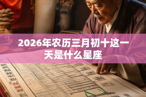 2026年农历三月初十这一天是什么星座