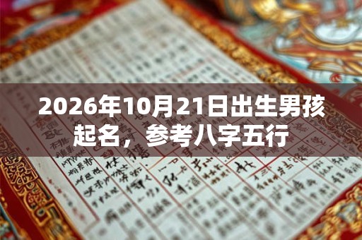 2026年10月21日出生男孩起名，参考八字五行