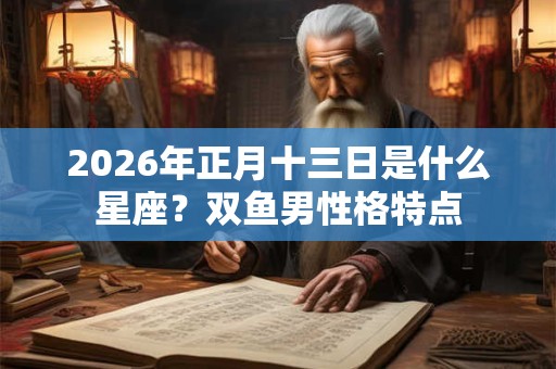 2026年正月十三日是什么星座？双鱼男性格特点