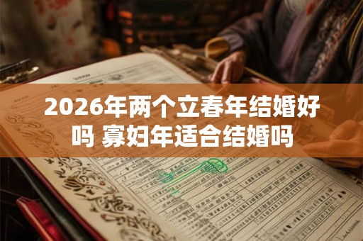 2026年两个立春年结婚好吗 寡妇年适合结婚吗