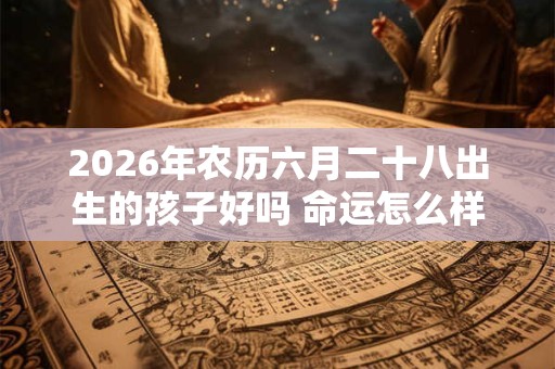 2026年农历六月二十八出生的孩子好吗 命运怎么样